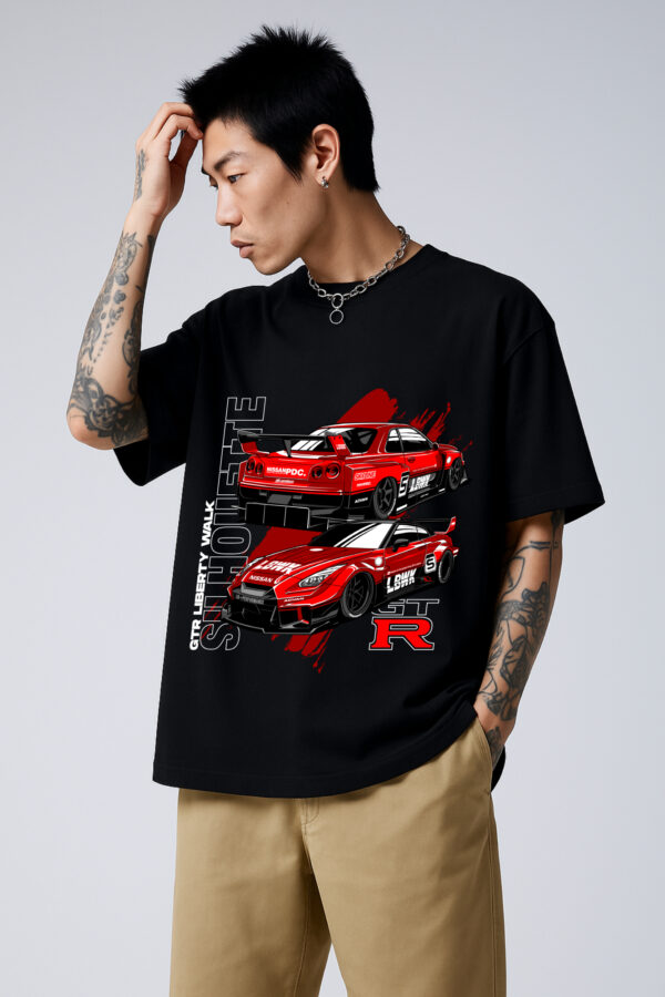 Nissan GT-R  R34 Liberty Walk Edition Oversized Tshirt